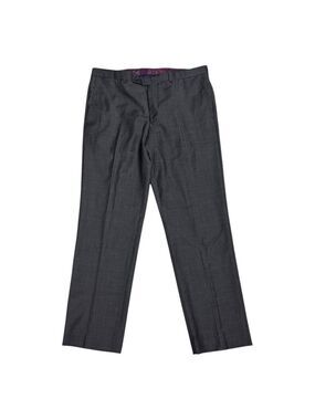 TED BAKER Wool Pleated Dress Pant Luxury Designer Business Casual Trousers 35x31